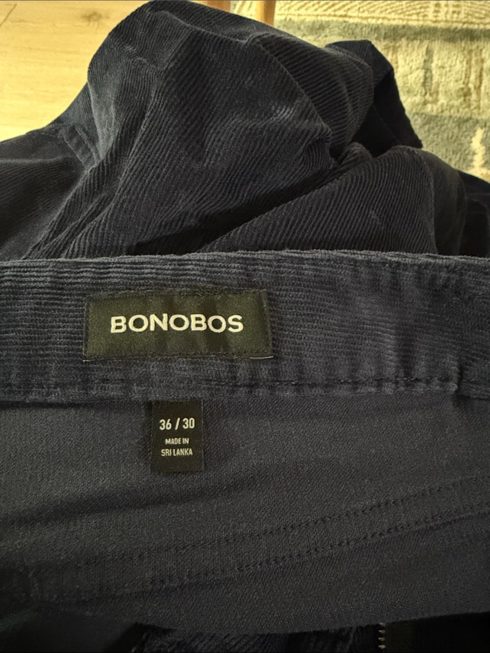 Bonobos Corduroy Jeans in Dark Navy